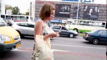 Ut_0973# I met the pretty girl in short summer dress on the way out of the subway. Those were fascin
