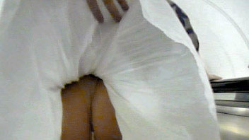 Ut_1687# Blonde in a loose white skirt appeared on my teen upskirt pics. Just as I've lifted up her 