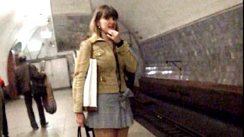 Ut_0742# This cute teeny was wearing a sort grey skirt. I ran after her for long and caught the beau