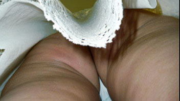 Ut_1414# A girl in a short white sarafan for my upskirt porn videos. It was too many people around; 