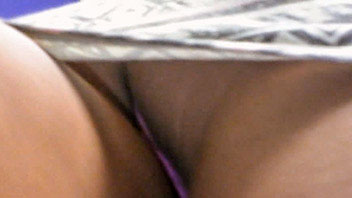 Ut_2630# Well-tanned brunette babe in narrow grey skirt in public upskirt clips. Our upskirt master 