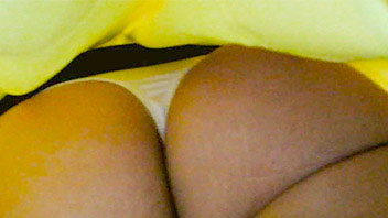 Ut_2230# Chick in yellow miniskirt. It is easy and effortless to make upskirt with girls like her! C
