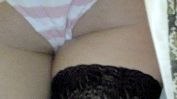 Ut_1622# Blonde in a loose green skirt inspired me to make some upskirt pussy shots. I've hold her s