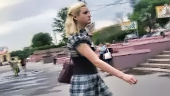 Ut_0011# Blond in a checkered dress, I couldn't miss such babe and I was rewarded! I discovered a sp
