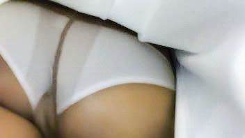 Ut_2268# This voyeur upskirt scene for lovers of pantyhose. White panties up of snowy skirt. Excitin