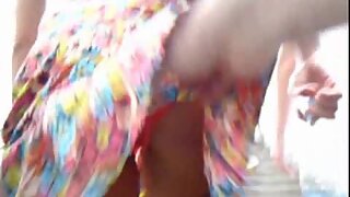 UT_1260#Here comes tanned girl in white summer dress. I was filming her crotch while she was 